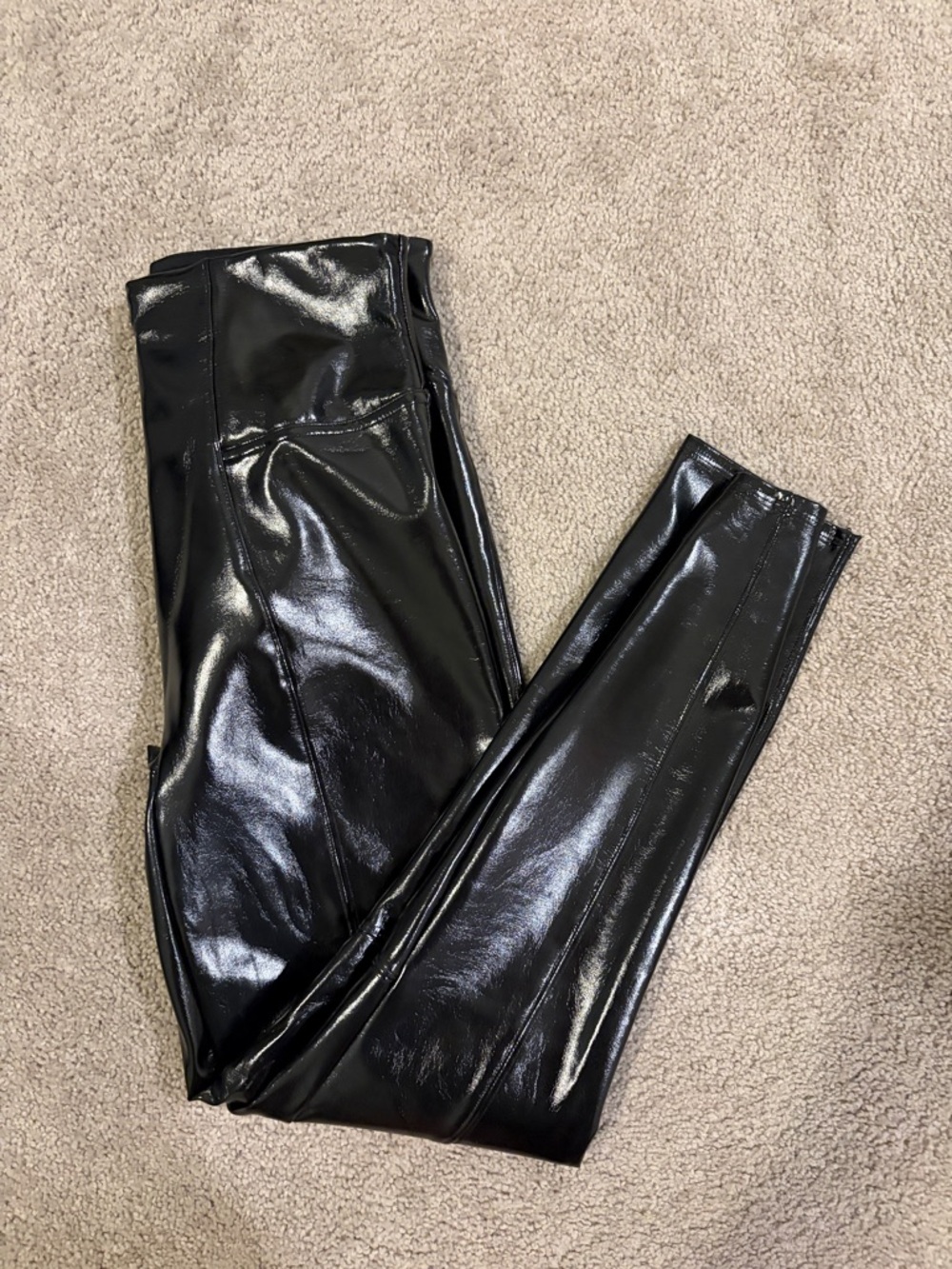 Spanx Black Faux Leather Leggings